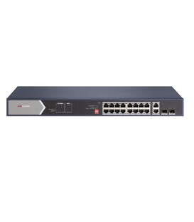 Hikvision DS-3E0520HP-E – Comutador POE não gerenciado Fast Ethernet de 16 portas