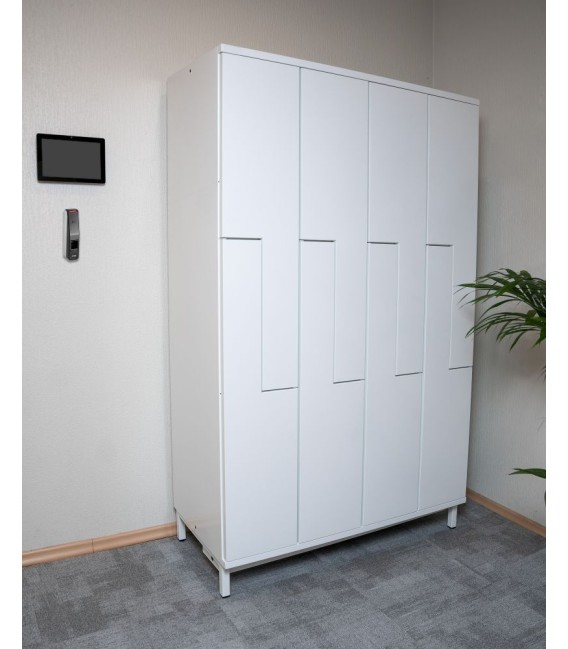 Solution of Smart lockers 4 modules with 2 Z-shaped doors