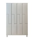 Smart lockers 4 modules with 2 Z-shaped doors