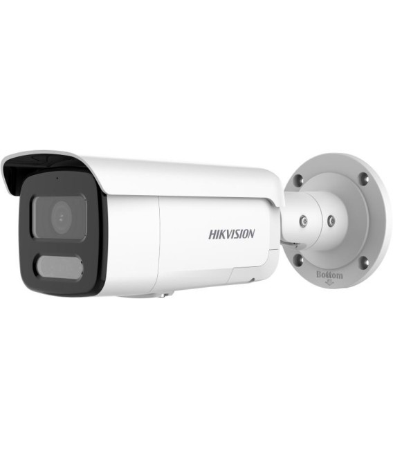 Hikvision DS-2CD2T47G2H-LI - Cámara IP Bullet 4 Mpx con luz híbrida inteligente ColorVu de 2.8mm color blanco