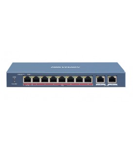 Hikvision DS-3E0310HP-E – Comutador POE não gerenciado Fast Ethernet de 8 portas