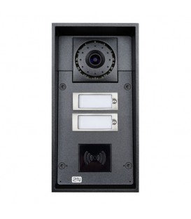 2N® IP Force 2 botões com câmera (leitor de cartão pronto) 9151102CRW