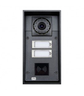 2N® IP Force 2 drukknoppen & kleurencamera (kaartlezer gereed) 9151102CRW
